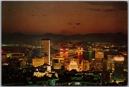 Postcard Hong Kong Scenic Night Scene from Peak Continental