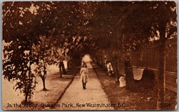 Postcard New Westminister British Columbia c1913 Queen's Park In the Arbor Sepia