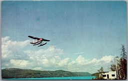 Postcard White River Ontario Air Services Advertisement c1965 Float Plane Algoma