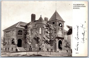 Postcard Palmerston Ontario c1908 Continuation School RPO Cancel by Warwick