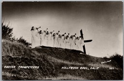 Postcard RPPC Hollywood Bowl California Easter Trumpeteers Bob Plunkett Photo