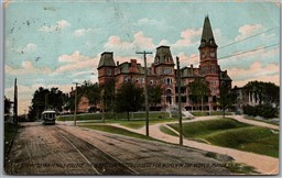 Postcard Macon Georgia c1909 Wesleyan Female College Trolley Car Bibb County