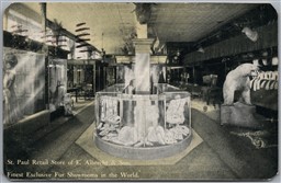 Postcard St. Paul Minnesota 1908 Retail Store of E. Albrecht & Son Spokane Hotel