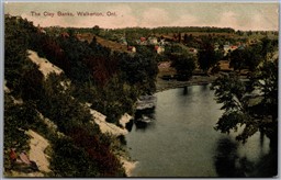 Postcard Walkerton Ontario c1910s The Clay Banks Scenic View Bruce County