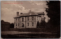 Postcard Seaforth Ontario c1910 Collegiate School Split Ring Cancel Belgrave ONT