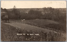 Postcard RPPC c1910s B-Say-Tah Saskatchewan Road View Carriage Fort Qu'Appelle