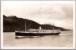 Postcard RPPC c1920s Alaska Steamship Company The S.S. Aleutian by Johnston