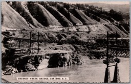 Postcard RPPC c1957 Cariboo British Columbia Chimney Creek Bridge