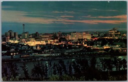 Postcard Calgary Alberta 1965 Scenic Night View 60th Annual Convention C.M.A.