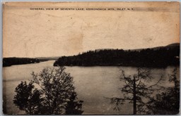 Postcard Inlet New York Adirondack Mountains General View of Seventh Lake