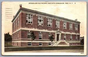 Postcard Troy NY c1937 Rensselaer Polytechnic Institute Gymnasium