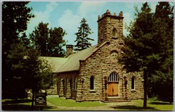 Postcard Big Moose New York Community Chapel Central Adirondack Mts.