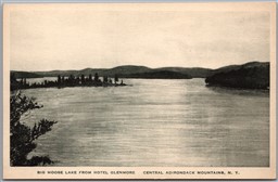 Postcard Big Moose Lake New York Scenic View from Hotel Glenmore Albertype