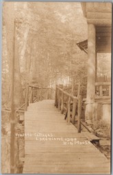 Postcard RPPC c1920 Big Moose Lake New York Lakeview Lodge Walk to Cottages