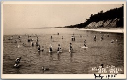Postcard RPPC 1935 Pulaski NY Selkirk Shores State Park Oswego County Richland D