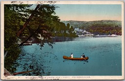 Postcard Bald Mountain New York c1919 4th Lake Scenic View Adirondack Mountains