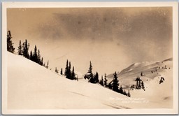 Postcard RPPC Blue River British Columbia The Skiers Paradise Scenic Winter View
