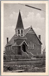 Postcard Lacombe Alberta St. Andrew's Presbyterian Church by Heliotype