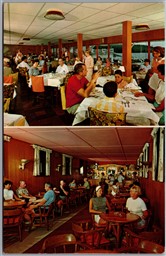 Postcard Deposit New York Oquaga Lake Hanson's Hotel Dining Room Cocktail Lounge