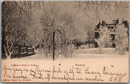 PostcarD Montreal Quebec c1902 Drummond Street in Winter