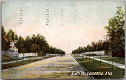 Postcard Edmonton Alberta c1908 Sixth St. by W. G. MacFarlane