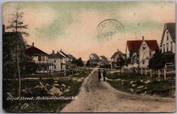 Postcard McAdam Junction New Brunswick c1907 Depot Street to Canterbury Station