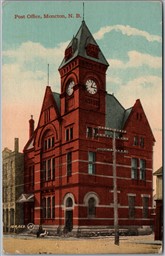 Postcard Moncton New Brunswick c1910s Post Office Building