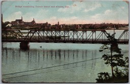Postcard Kenora Ontario c1910s Bridge Connecting Tunnel Island Scenic View