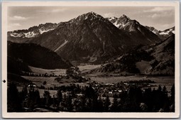Postcard RPPC Bad Oberdorf Bavaria Luftkurort with Breitenberg and Rotspitze