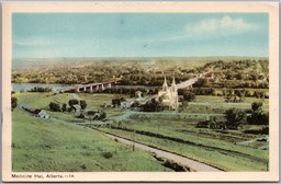 Postcard Medicine Hat Alberta Birds Eye Scenic View by PECO