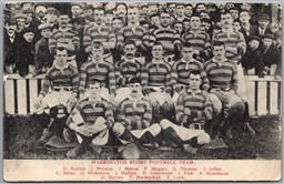 Postcard Warrington England c1910s Rugby Football Team Named Players
