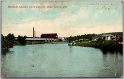 Postcard Bracebridge Ontario c1910 Muskoka Leather Co.'s Tannery *as is*