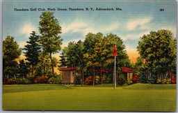 Postcard Thendara New York Golf Club Ninth Green Adirondack Mts. Herkimer County
