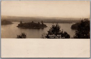 Postcard RPPC c1907 White Lake New York Scenic View from the Bluff Bethel