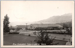 RPPC c1953 Leavenworth Washington Fish Hatchery from Macgregor MB to Sardis BC