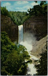 Postcard Ithaca New York Taughannock Falls Finger Lakes Cayuga Valley 