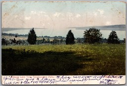 Postcard Ithaca New York Cayuga Lake from Taughannock Falls from Trumansburg