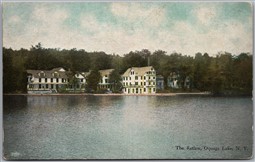 Postcard Oquaga Lake New York c1910s The Retlaw Advertisement W. J. Putnam Prop.