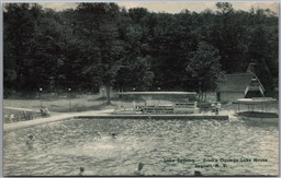 Postcard Deposit New York Scott's Oquaga Lake House Bathing Albertype