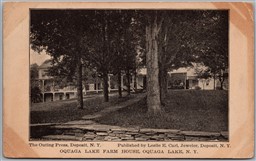 Postcard Oquaga Lake New York c1910 Farm House Broome County Leslie E. Carl