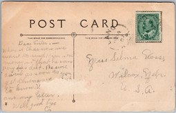 Postcard Split Ring Cancel c1907 Lang Saskatchewan to Wilcox Nebraska