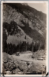 Postcard RPPC c1910s Wheeler Washington Sunset Highway Old Car Grant County