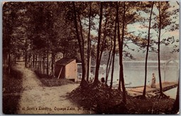 Postcard Oquaga Lake New York c1915 Dock at Scott's Landing Scenic View