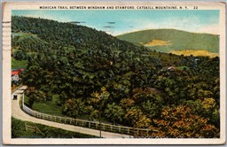 Postcard Stamford New York c1927 Mohican Trail Windham Catskill Mountains