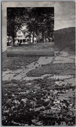 Postcard Stamford New York Idlewild Guest House Dual View Catskill Mountains