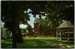 Postcard Delhi New York Courthouse Square Catskill Mountains