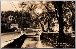 RPPC Ellicott City Maryland Old Mill Race Lord Baltimore Service Station Gas