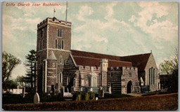 Postcard Rochester England c1906 Cliffe Church Cemetery Headstones Kent