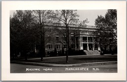Postcard RPPC Manchester New Hampshire Masonic Home Hillsborough County