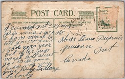 Postcard Split Ring Cancel c1911 Tecumseh Ontario on New Year John Winsch